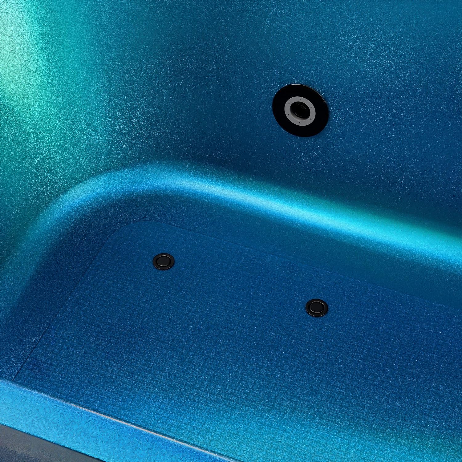 Empava PRO Series 67" Whirlpool Jetted Tub, Luxury Air Bubble Hydromassage Spa Bath with Phantom Blue Finish, Freestanding Home Relaxation Soaking Tub, ETL Certified