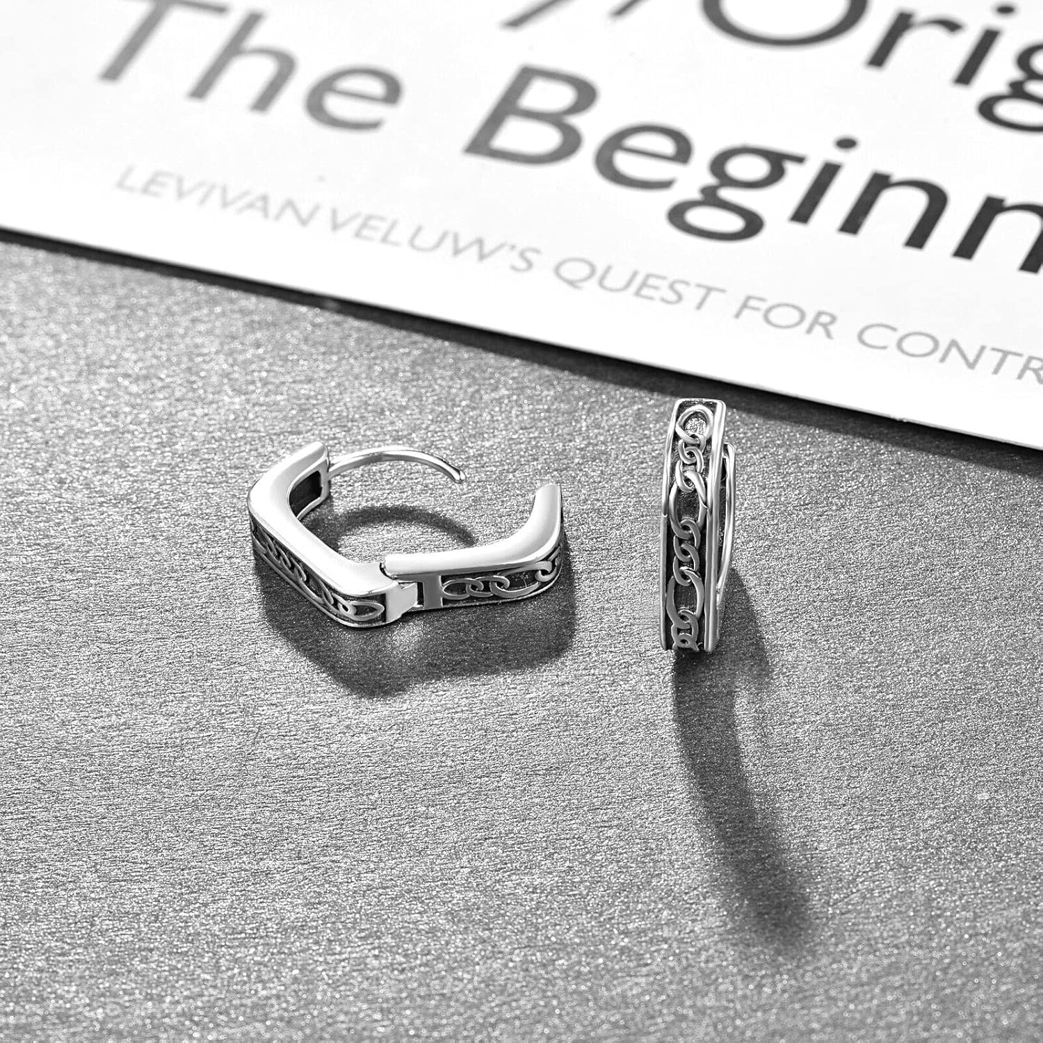 KINGWHYTE Viking Hoop Earrings 925 Sterling Silver Celtic Knot Earring for Men Celtic Jewelry Gift for Men - Image 2