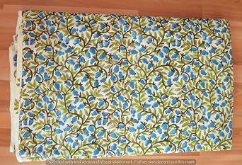 Traditional Jaipur, Printed Cotton Fabric by The Yard,Indian Printed, Fabric Cloth for Summer Dress, Scarf, Kurti, Cushion, Sofa Covers 2.5 Yards