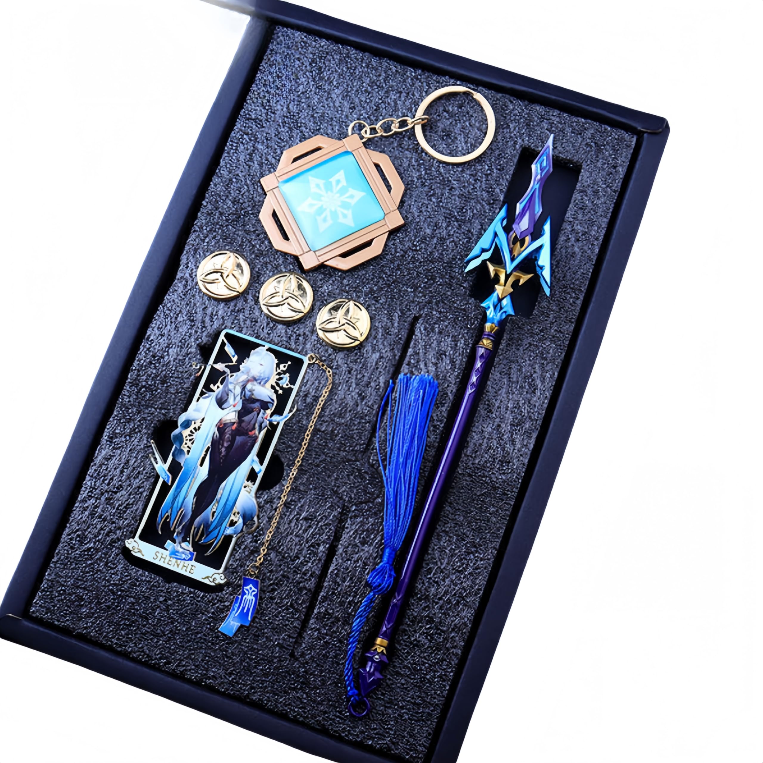 Amazon.co.jp: 原神 アルレッキーノ 召使 神の目 キーホルダー 武器