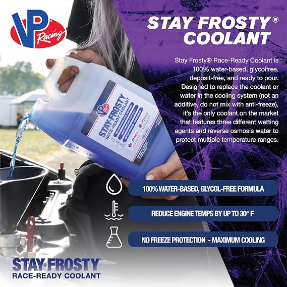 VP Racing Fuels 23051 Stay Frosty Race-Ready Coolant, 1 Gallon (4 Pack)
