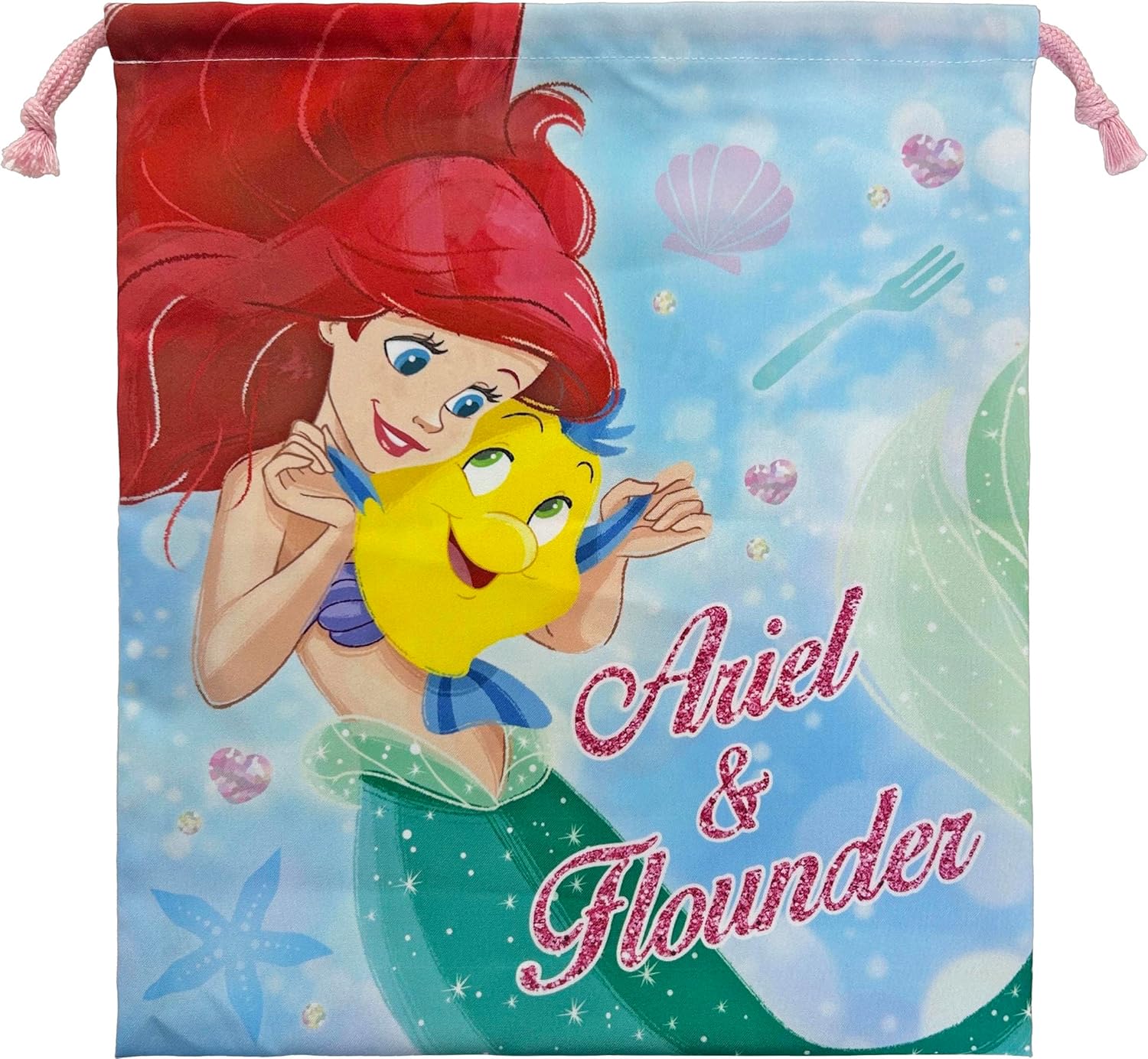 Disney D7413SA Little Mermaid Drawstring Bag (Large)