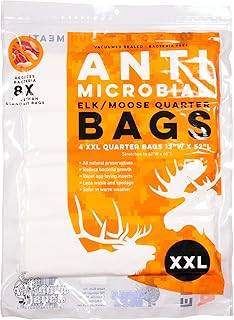 Koola Buck Signature Series Heavy-Duty Reusable Hunting Game/Meat Bags - 4-Pack XXL Quarter Bags - Wild Game: Deer, Elk, Moose, Caribou, Antelope & Hogs