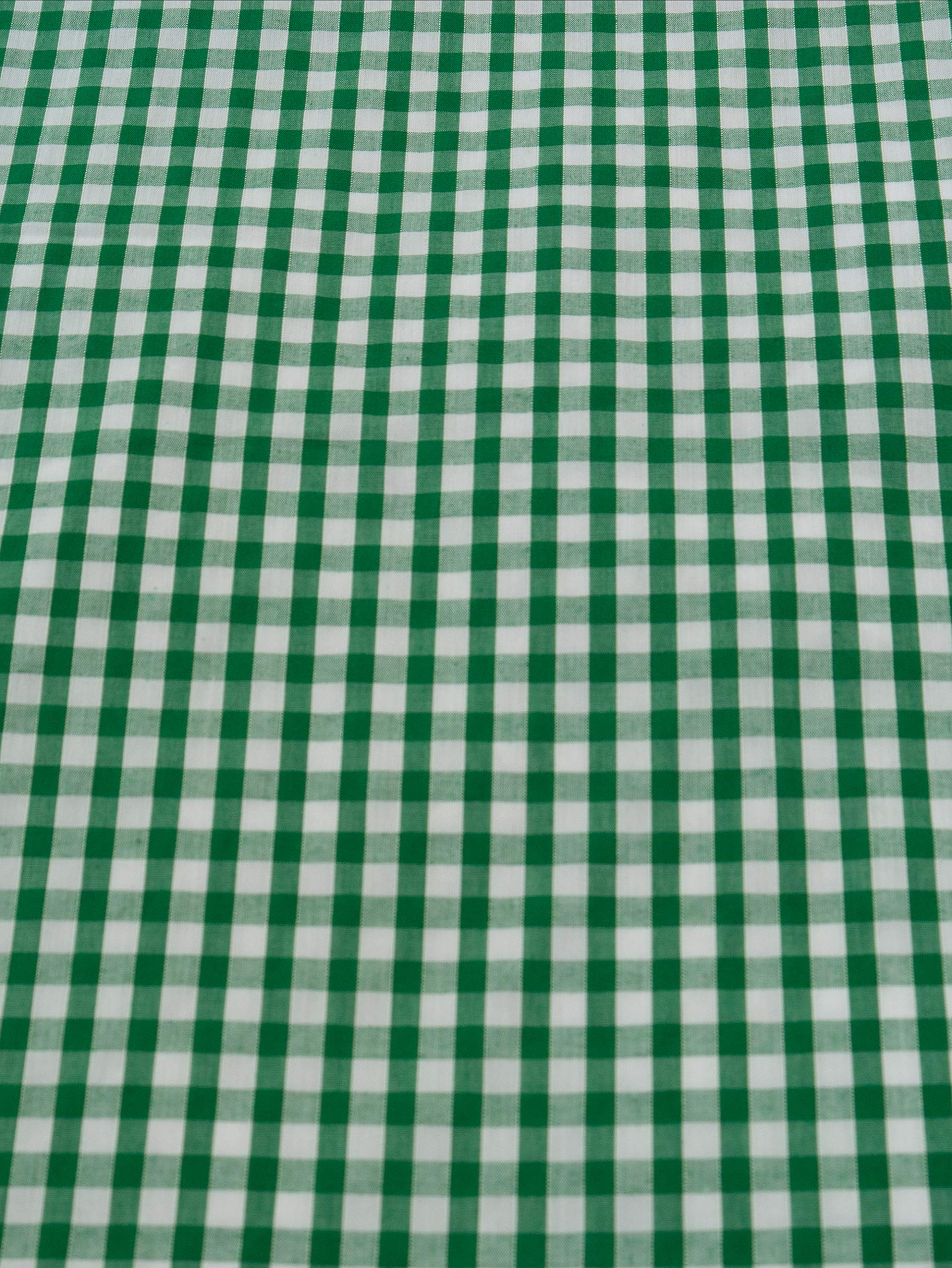 Green Gingham Polycotton Fabric by The Meter 1/4 Inch Check 114cm 45 Inch Wide