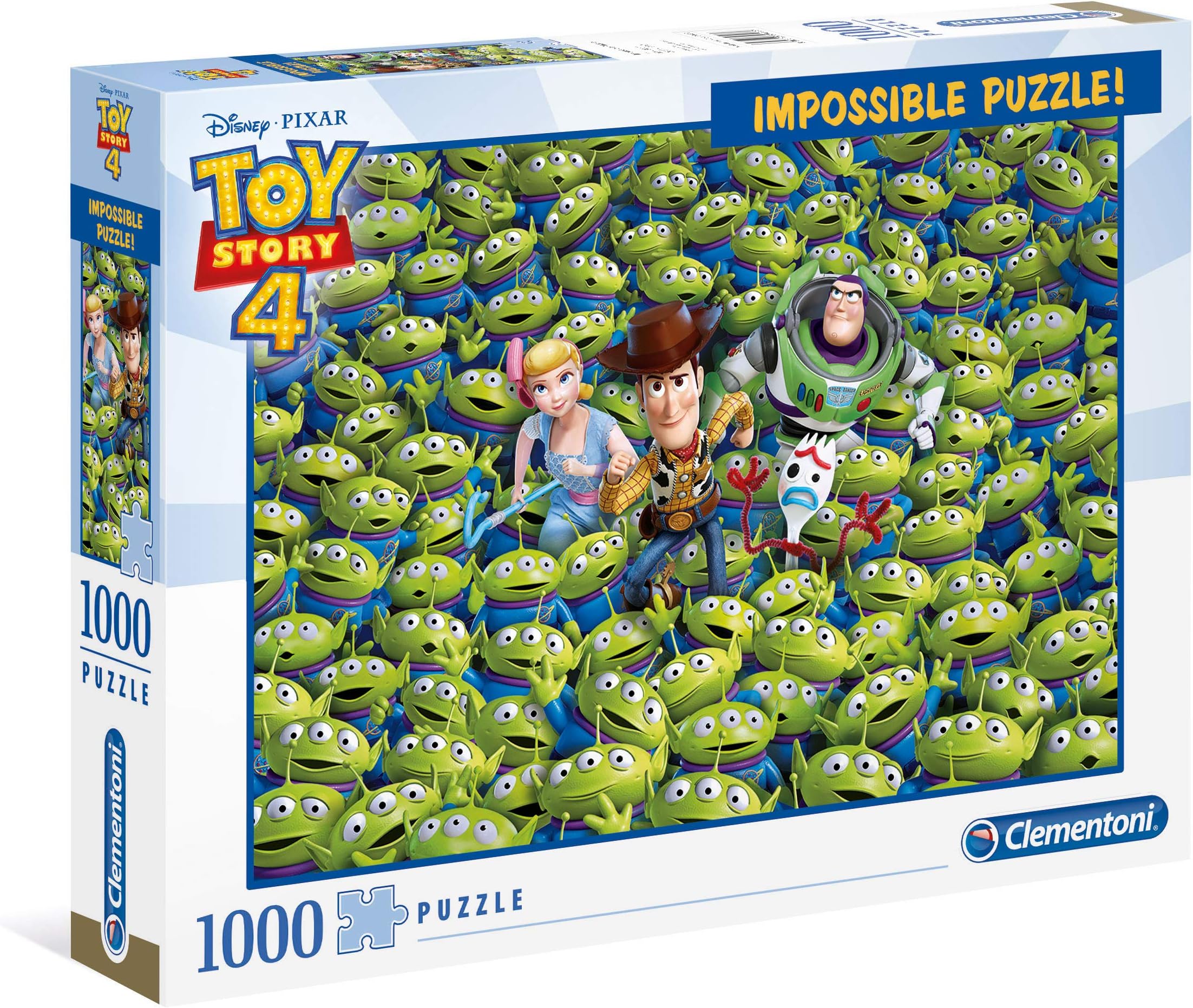 Clementoni Toy Story 4 Impossible Jigsaw Puzzle, 1000 Pieces, Multicolored, 39499