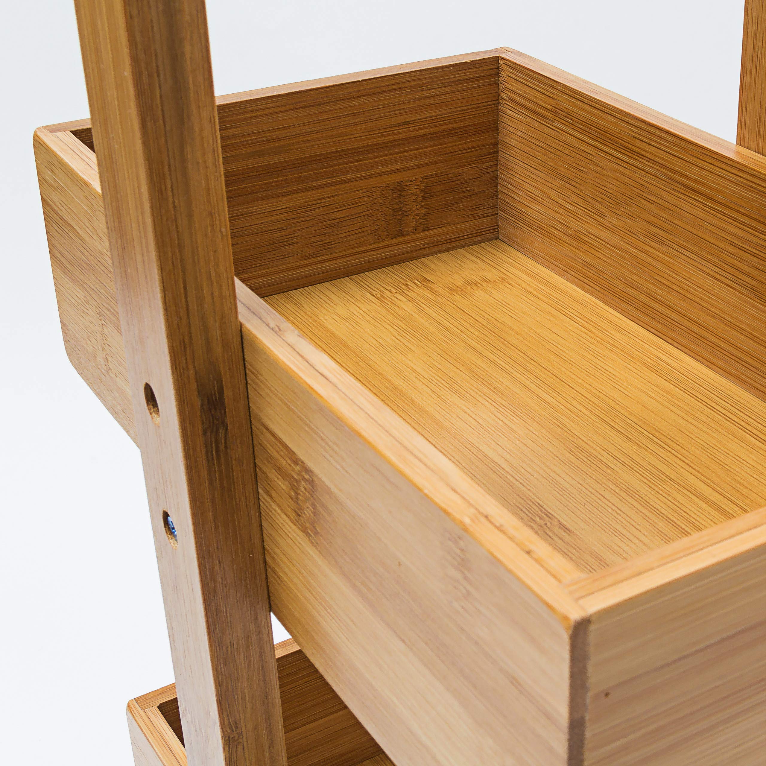 Waybetta Bambus Badewannen-Tablett  Verstellbar, Luxuriser Badezimmer-Organizer  Bambus Badezimmer