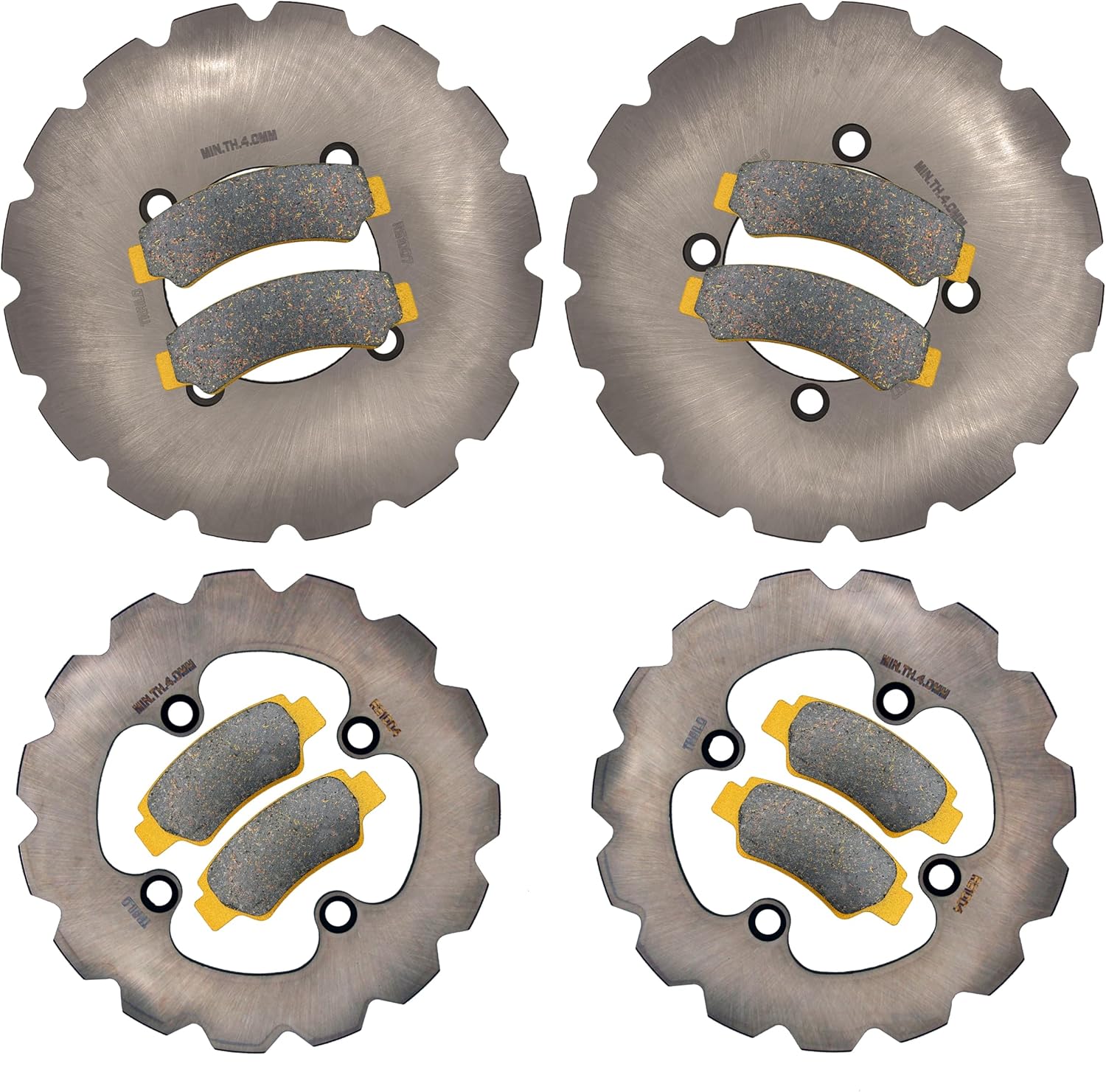Traild CFMoto UForce 1000 XL/800 XL (6-Seater) 2022-2026 Rotor & Ceramic Brake Pad Kit Full Vehicle Set Front & Rear