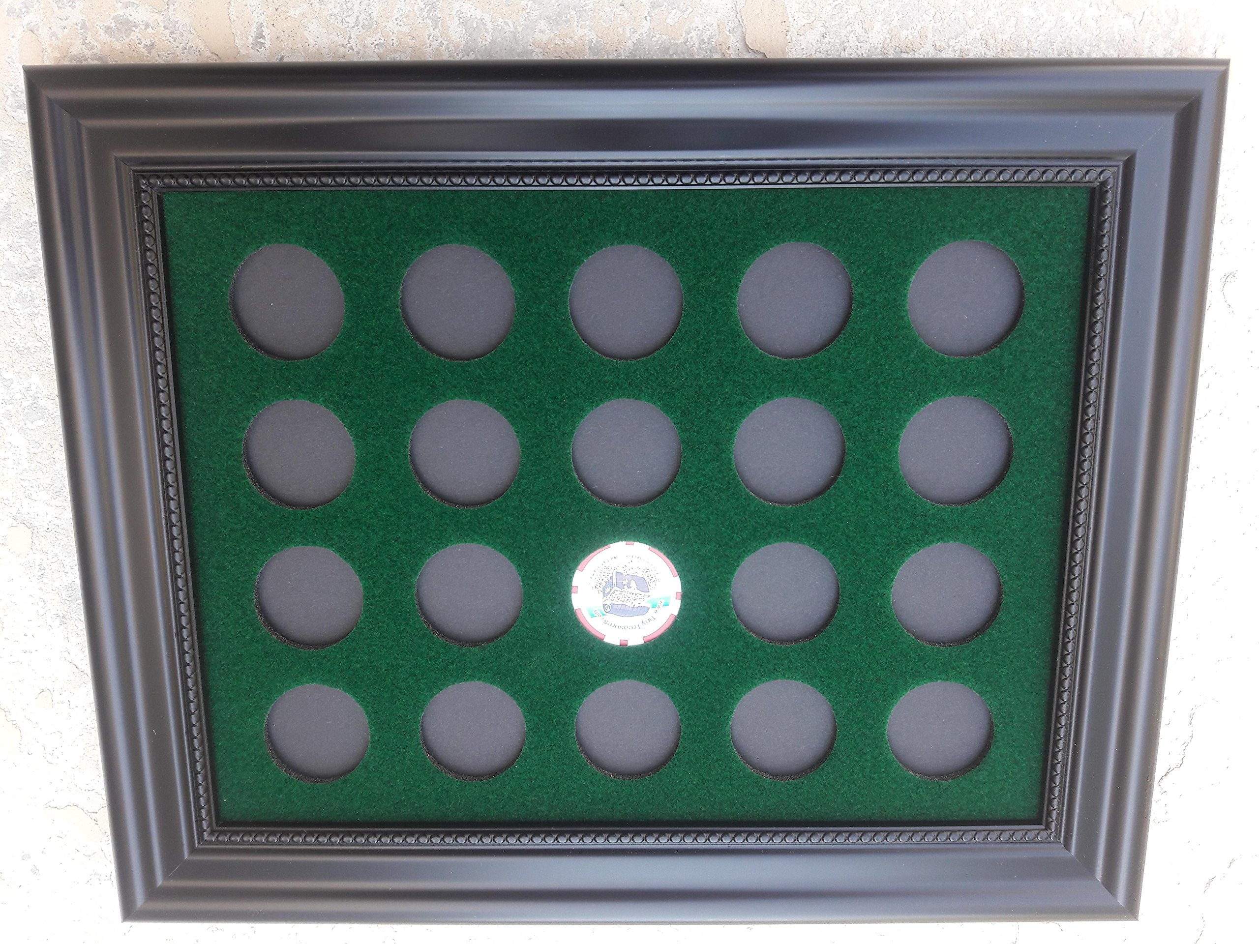 Tiny Treasures, LLC. Black Casino Chip Display Frame for