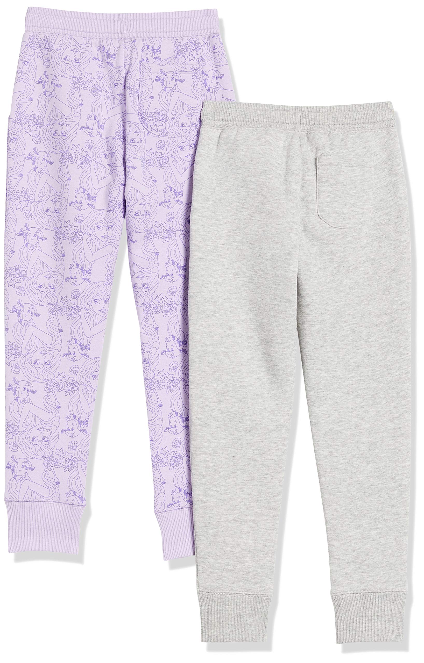 Amazon Essentials Disney | Marvel | Star Wars | Frozen | Princess Pantaloni Sportivi Jogger in Pile (precedentemente Spotted Zebra) Bambine e Ragazze, Pacco da 2