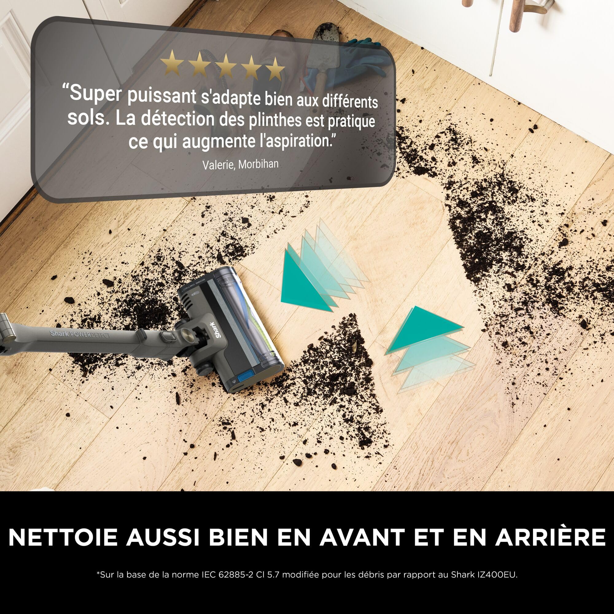Shark PowerDetect Clean & Empty Akku-Staubsauger mit Absaugstation, bis 70 Min. Laufzeit, kabellos, selbstentleerend, für Tierhaare, Allergiker, Teppich und Hartböden, mit LED-Licht, IP3225EUT