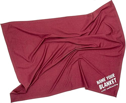 Miniatura 9 de Manta de forro polar personalizada, azul marino, añade tu nombre bordado, manta de recuerdo personalizada para inauguración de la casa, ropa de cama