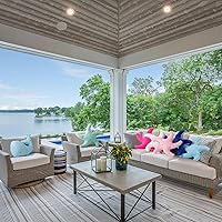 Vista 6 de Almohada de estrella de pescadillo de Marble Empire para sofá y cama, almohada de decoración costera, almohada de acento de tema de playa de océano