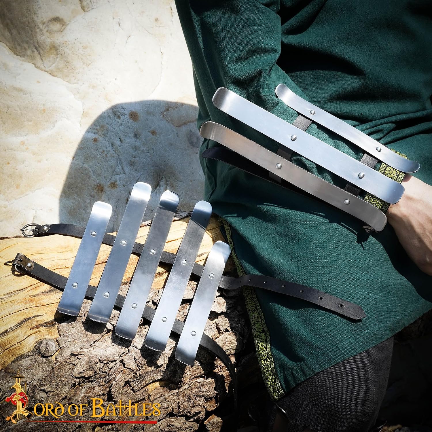 Medieval Knight Steel Bracers Viking Battle Ready Steel Arm Bracers Armour for LARP Cosplay SCA Historical Reenactment