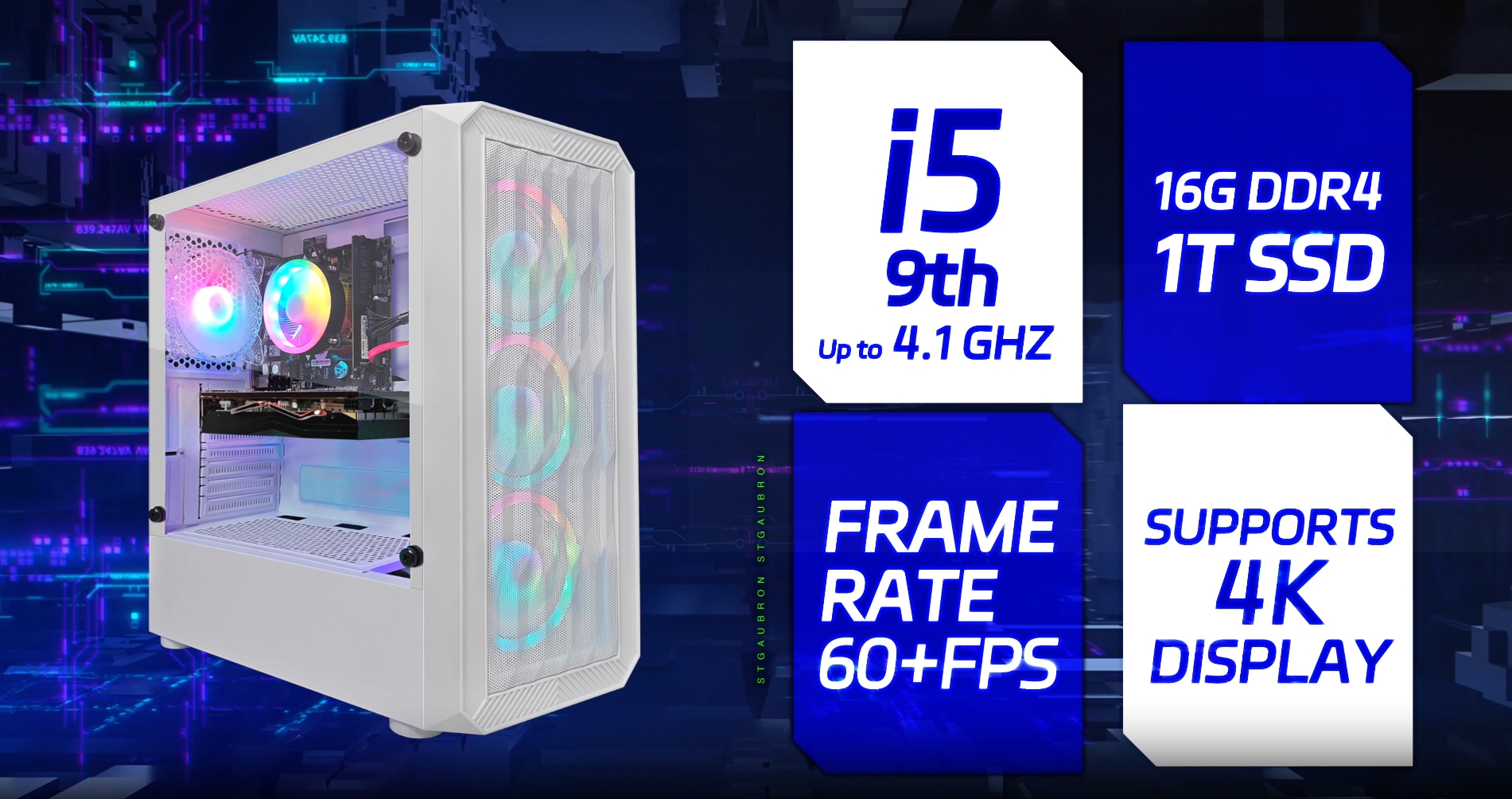 Amazon.com: STGAubron Gaming PC Desktop, Radeon RX 580 8G GDDR5