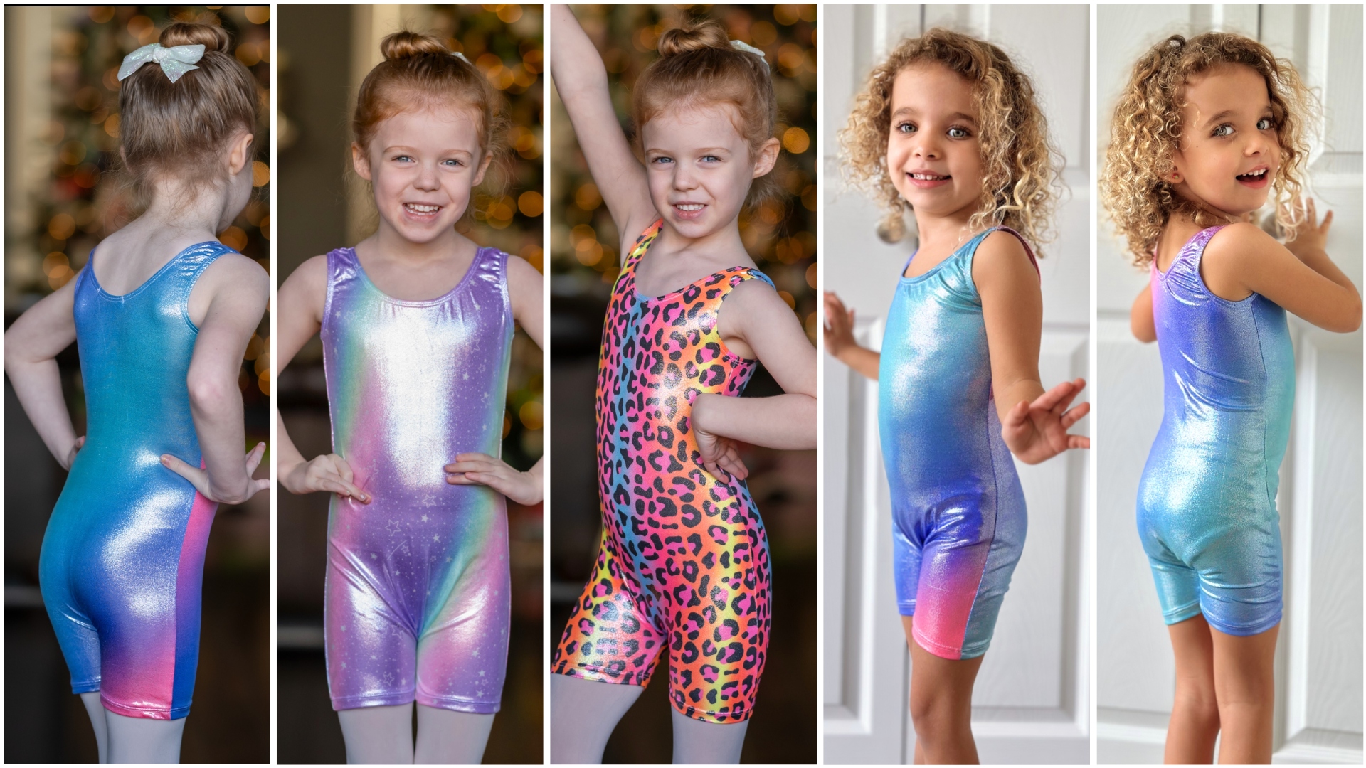 Multicolored Leotards for Girls Gymnastic with Shorts  on Amazon Live