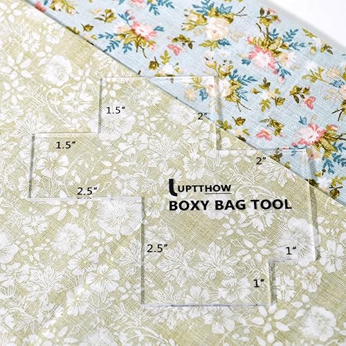 Miniatura 3 de UPTTHOW 3 piezas de herramientas de fabricación de bolsas cuadradas para principiantes, plantillas de acrílico transparente, juego de plantillas de