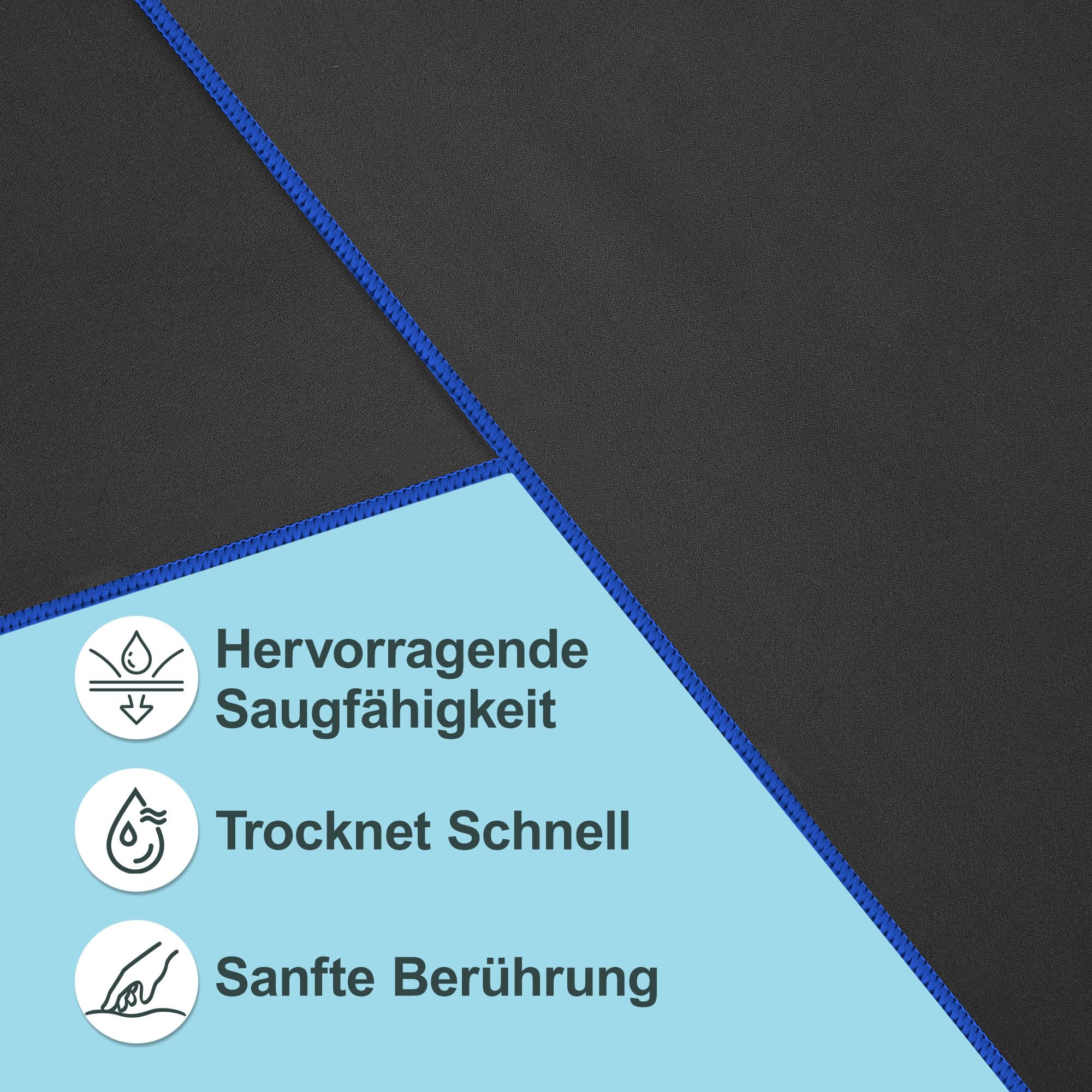 Jokisa Asciugamano Microfibra Set di 2, 120x50cm Asciugamano Palestra, Asciugatura Rapida, Leggero, Assorbente, Ottimale per Viaggio, Sport, Piscina, Spiaggia, Yoga, Sauna (Grigio)