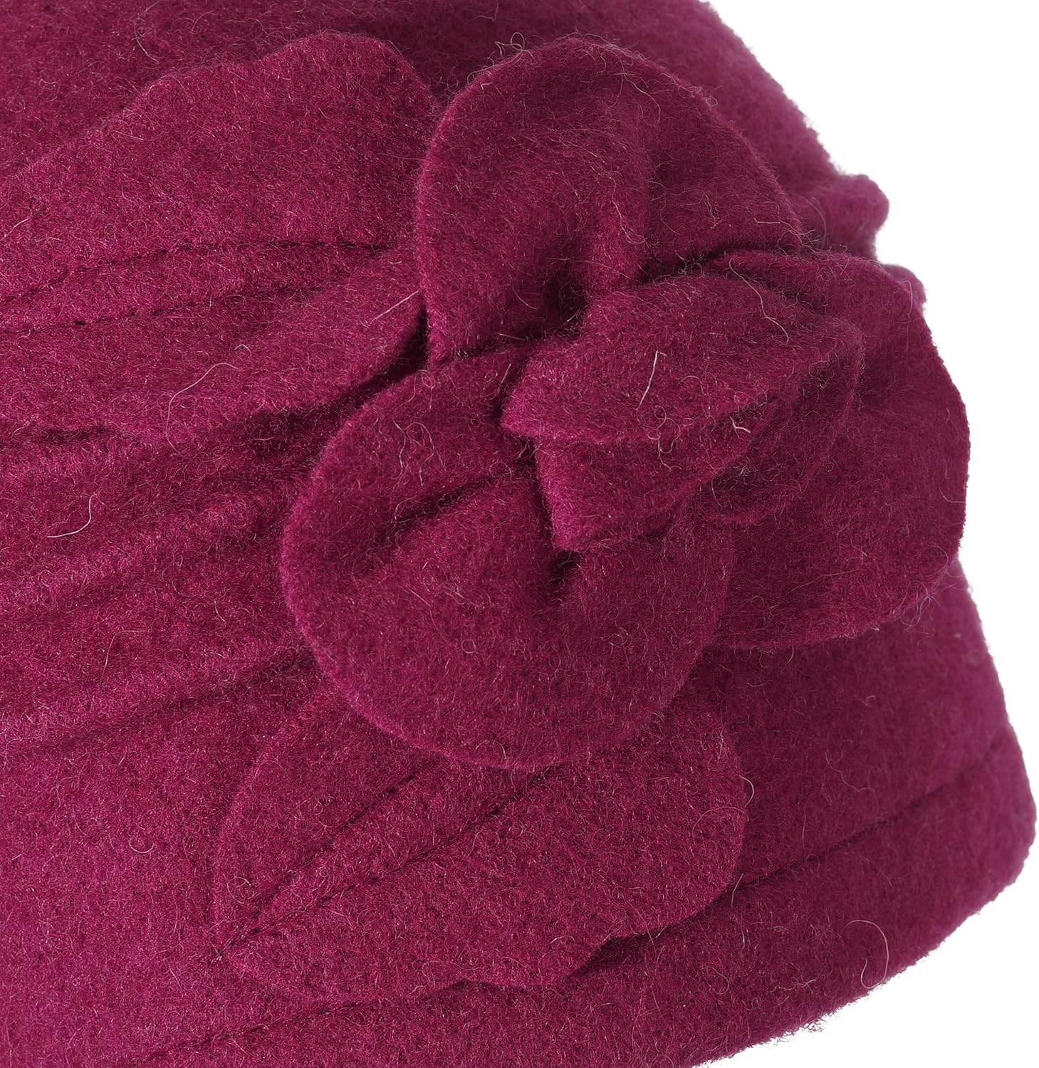 ZLYC Women Wool Cloche Bucket Hat 1920s Vintage Dress Winter Hats with Flower Accent - Image 6