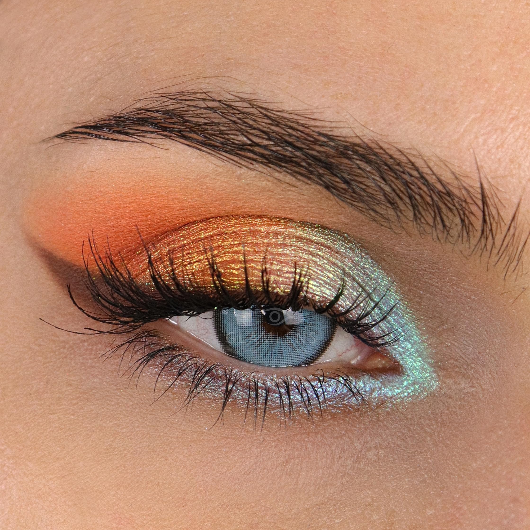 GLAMLENS lentillas de color - bleu Barcelona Blue + contenedor. 1 par (2 piezas) - 90 Días - Sin Graduación - 0.00 dioptrías - blandos - Lentes de contacto bleu de hidrogel de silicona s