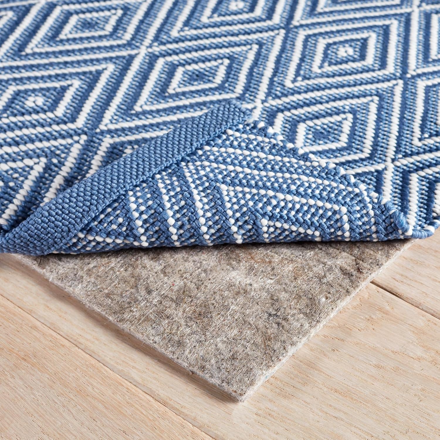 Dash & Albert Spill Stop Rug Pad, Runner-2x8 Size, Grey Solid Pattern