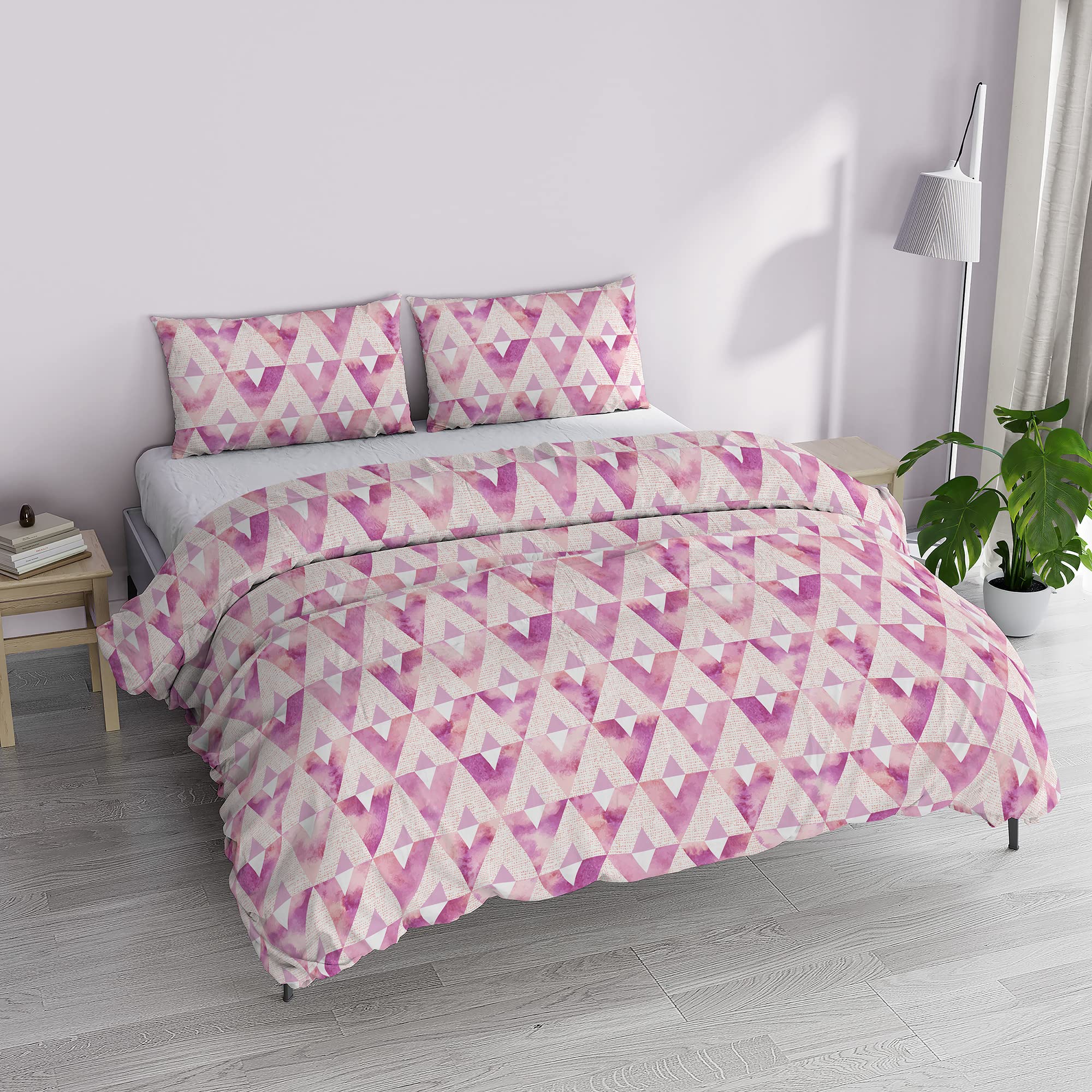 MB HOME BASIC Dafne” Duvet Cover Set, Kinki, Double