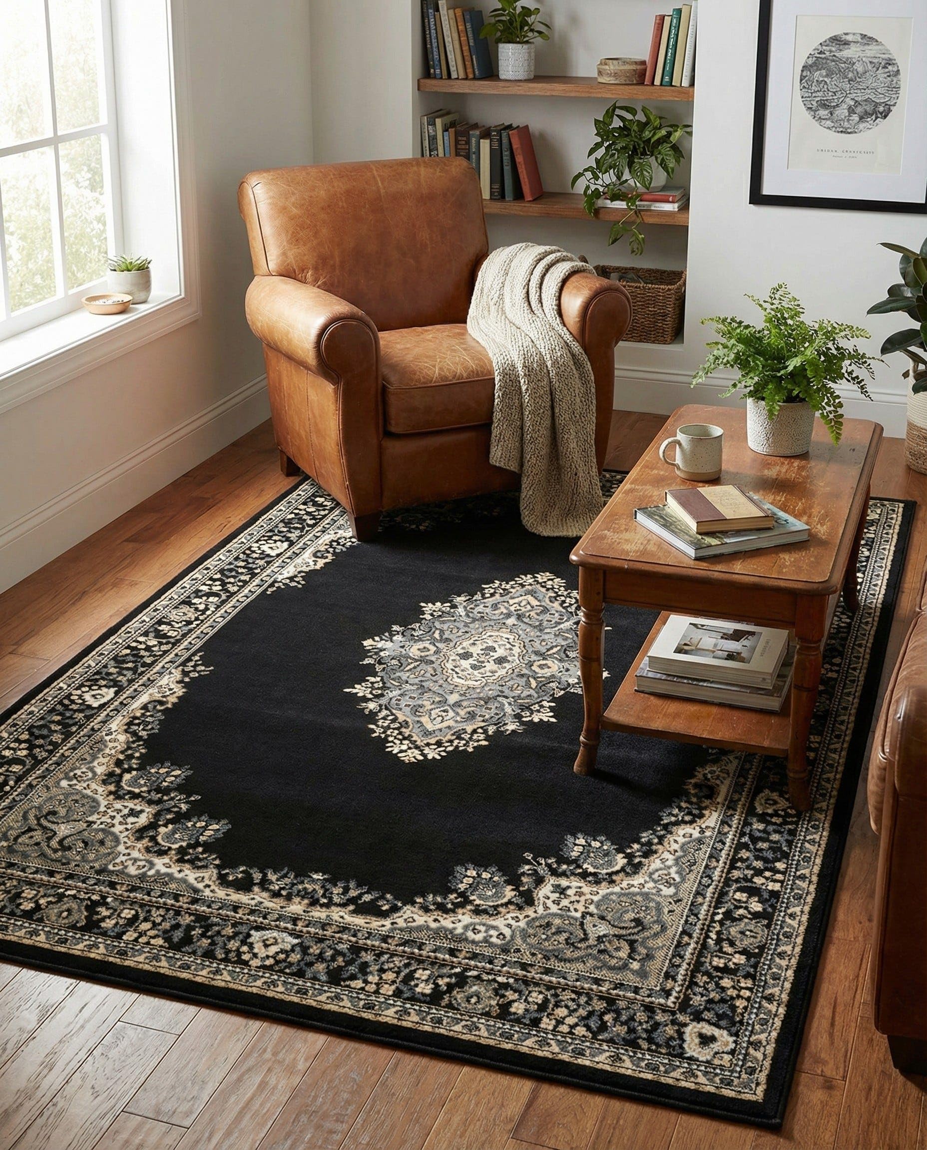 Amazon.com: Rugs.com Amaya Collection Rug – 5' x 8' Black Medium