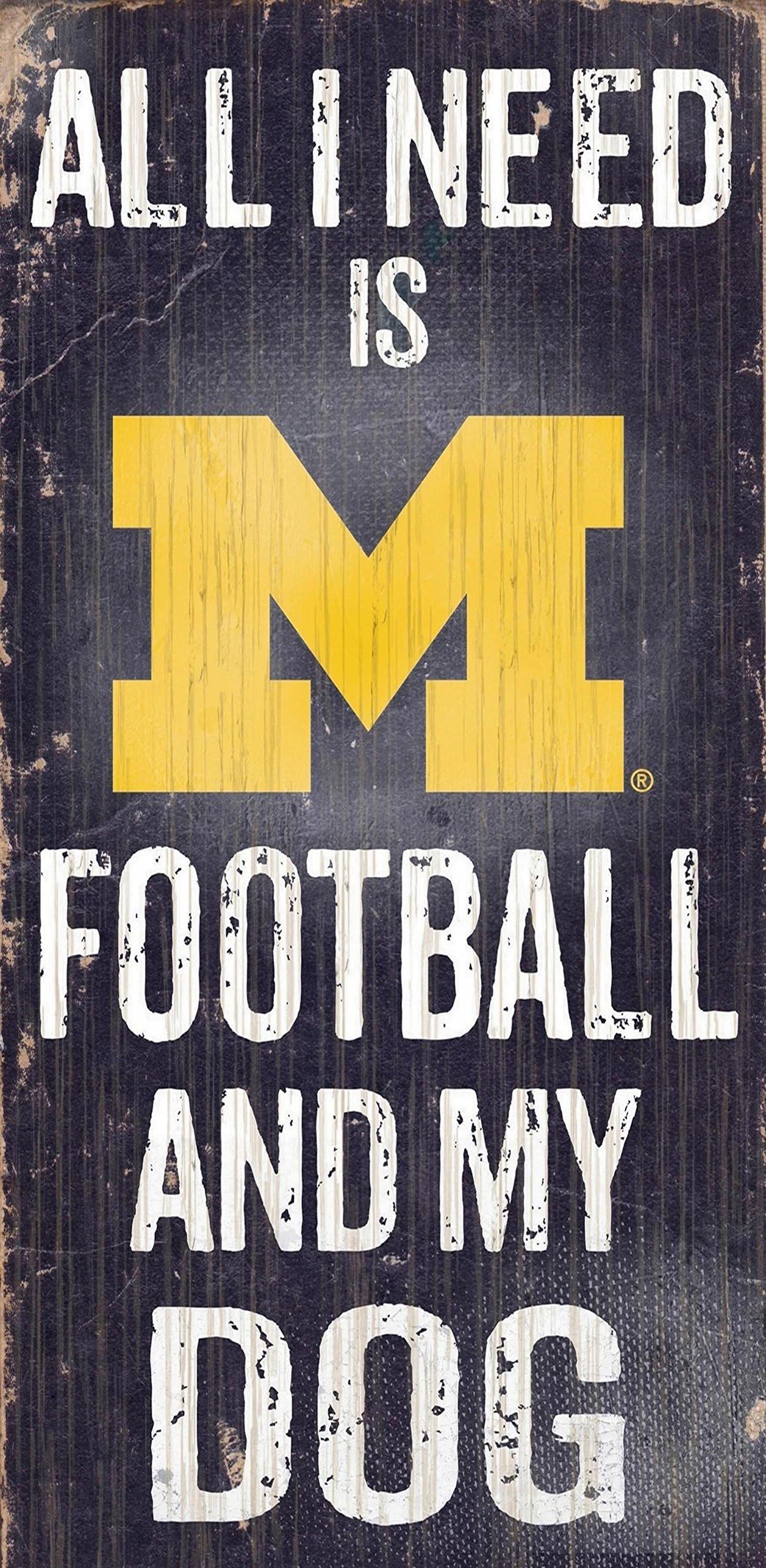 Fan CreationsDog Sign University of Michigan Football, Multicolored