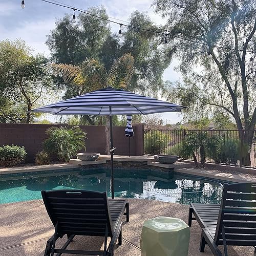 Miniatura 9 de JUMXSRLE Soporte para sombrilla de montaje en cubierta, diámetro ajustable, base de acero resistente para sombrilla al aire libre, soporte de