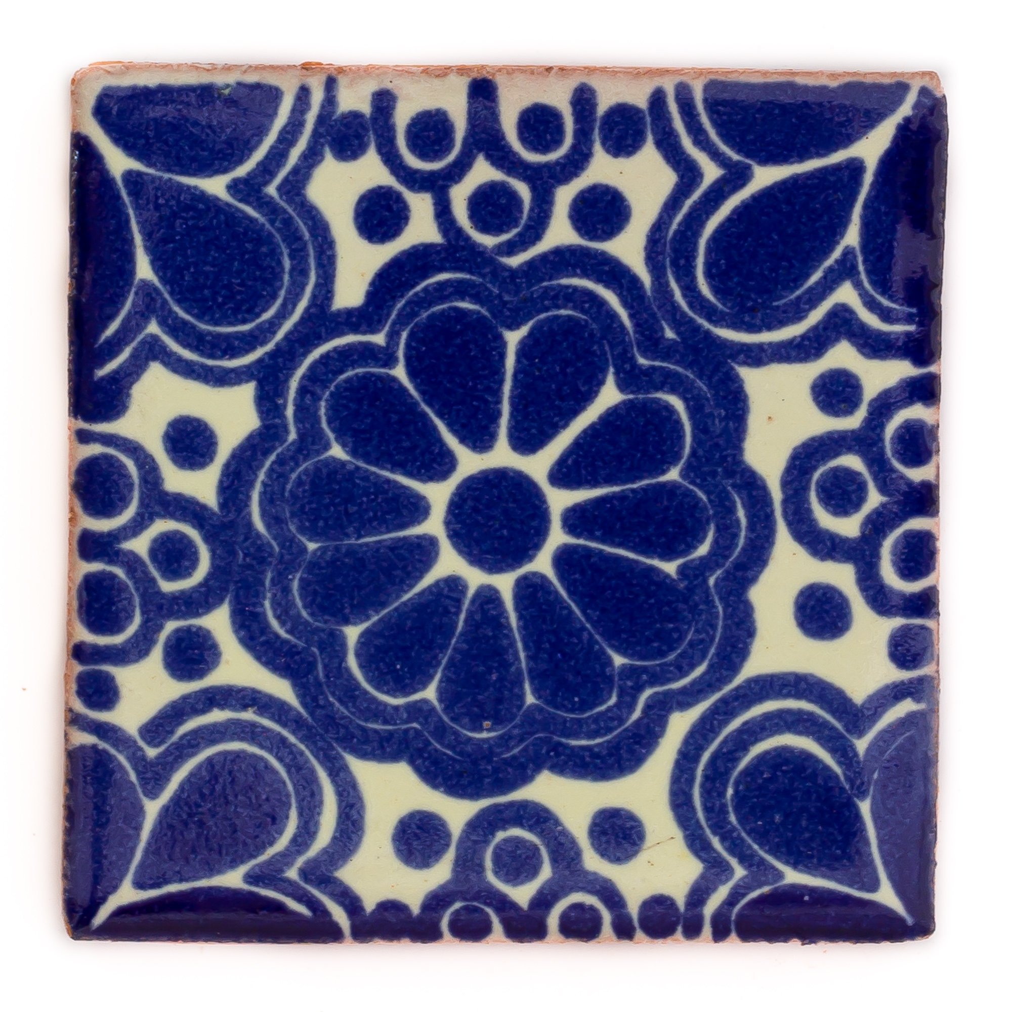 Ceramic Mexican Tile – 5cm- Handmade and Ethically Traded by Tumia LAC – Individual Tile