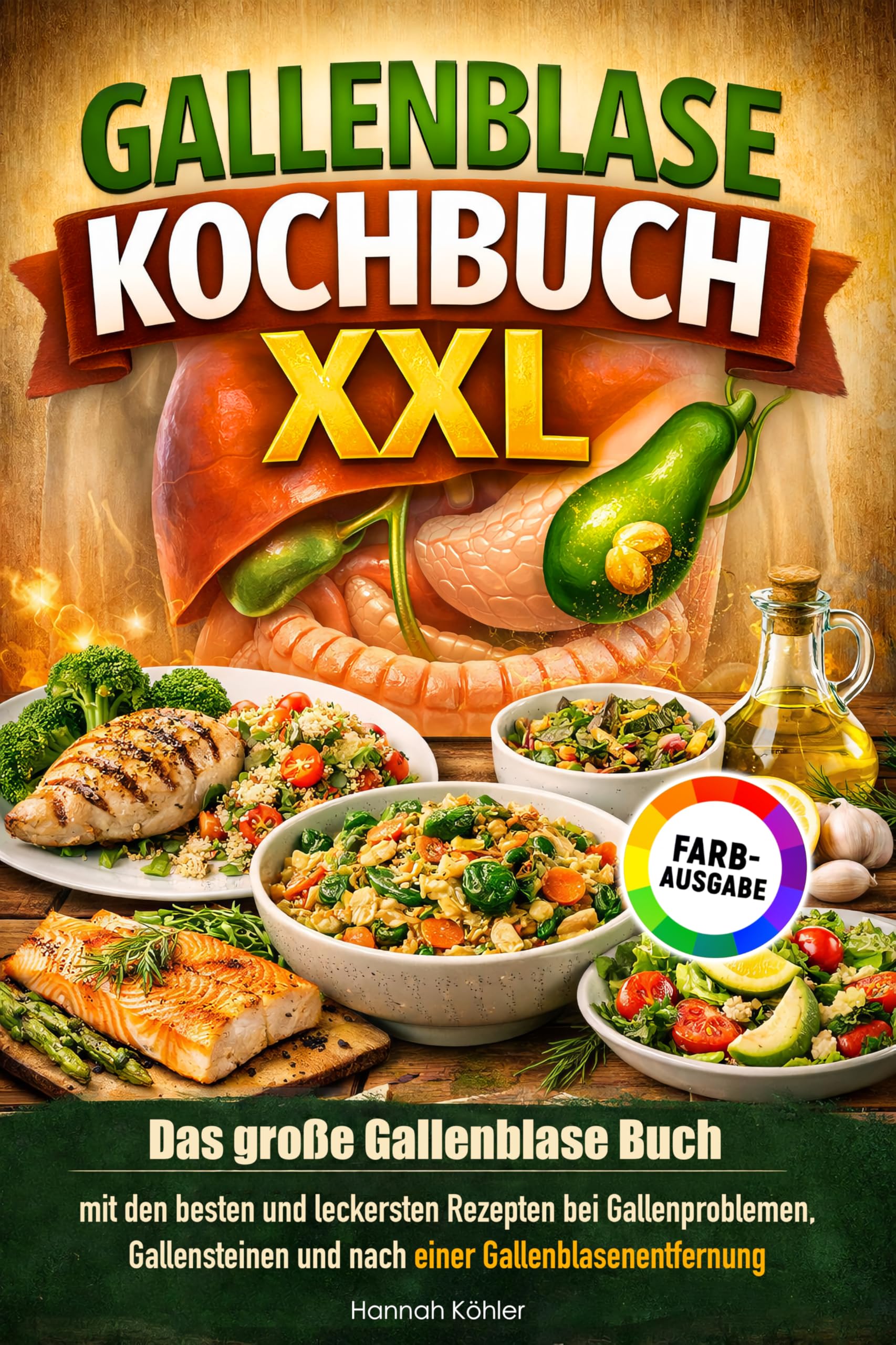 Gallenblase Kochbuch XXL: Das große Gallenblase Buch mit den besten und leckersten Rezepten bei Gallenproblemen, Gallensteinen und nach einer Gallenblasenentfernung - Inkl. Ratgeber und Farbfotos
