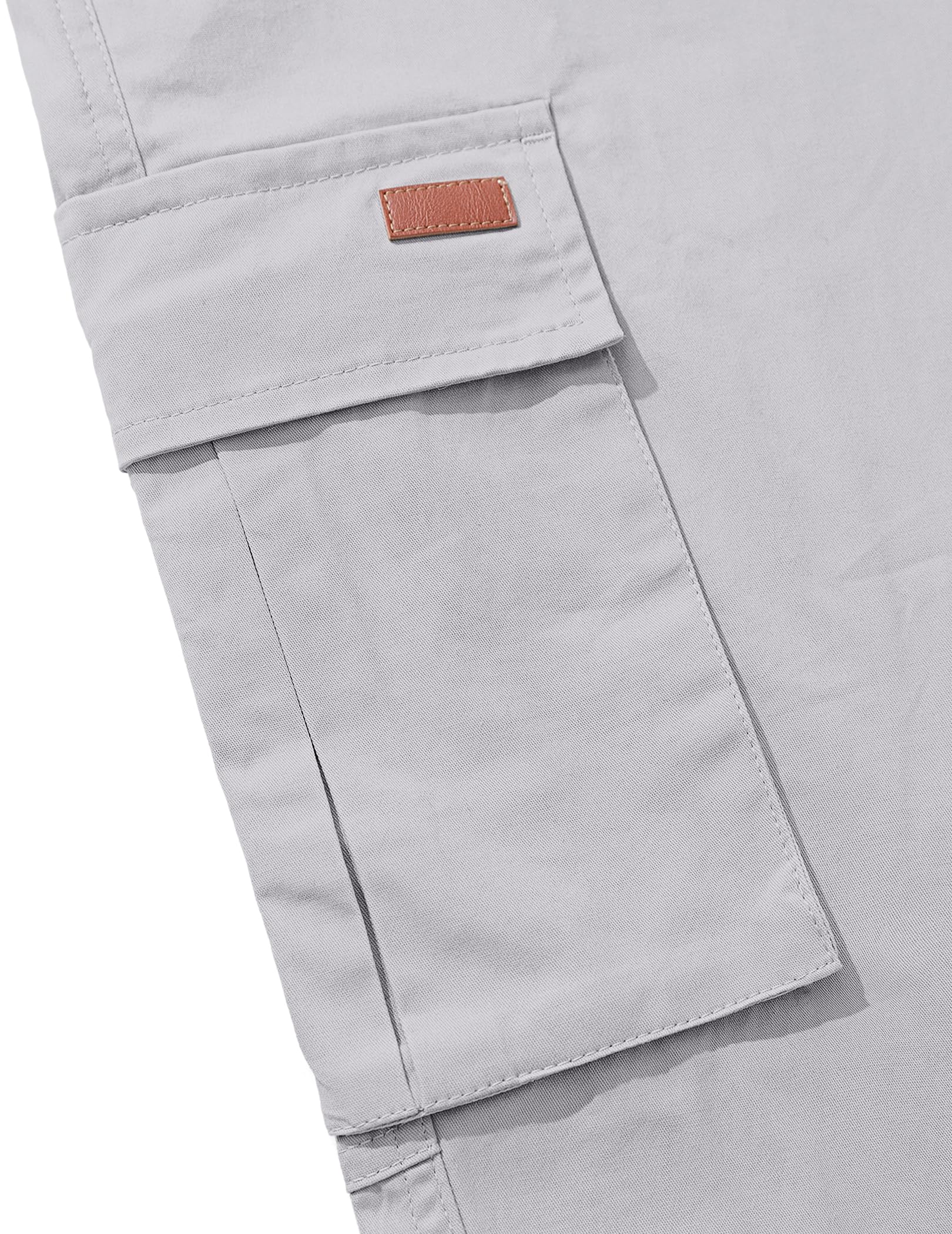TARAINYA Pantalon Cargo Homme Coton Sergé Long | 97%Coton,3%élasthanne;Coupe Ample;Taille élastiquée Avec cordon De Serrage;2 Poches Latérales à Bouton-pression