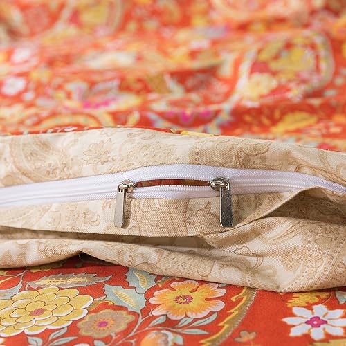 Miniatura 10 de FADFAY Juego de funda de edredón tamaño individual XL, ropa de cama de cachemira, 100% algodón, ultra suave, elegante, lujosa, con cierre de