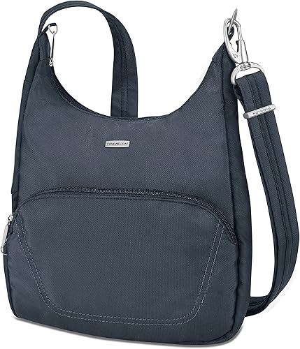 Travelon Bolsa bandolera clásica antirrobo esencial, color negro