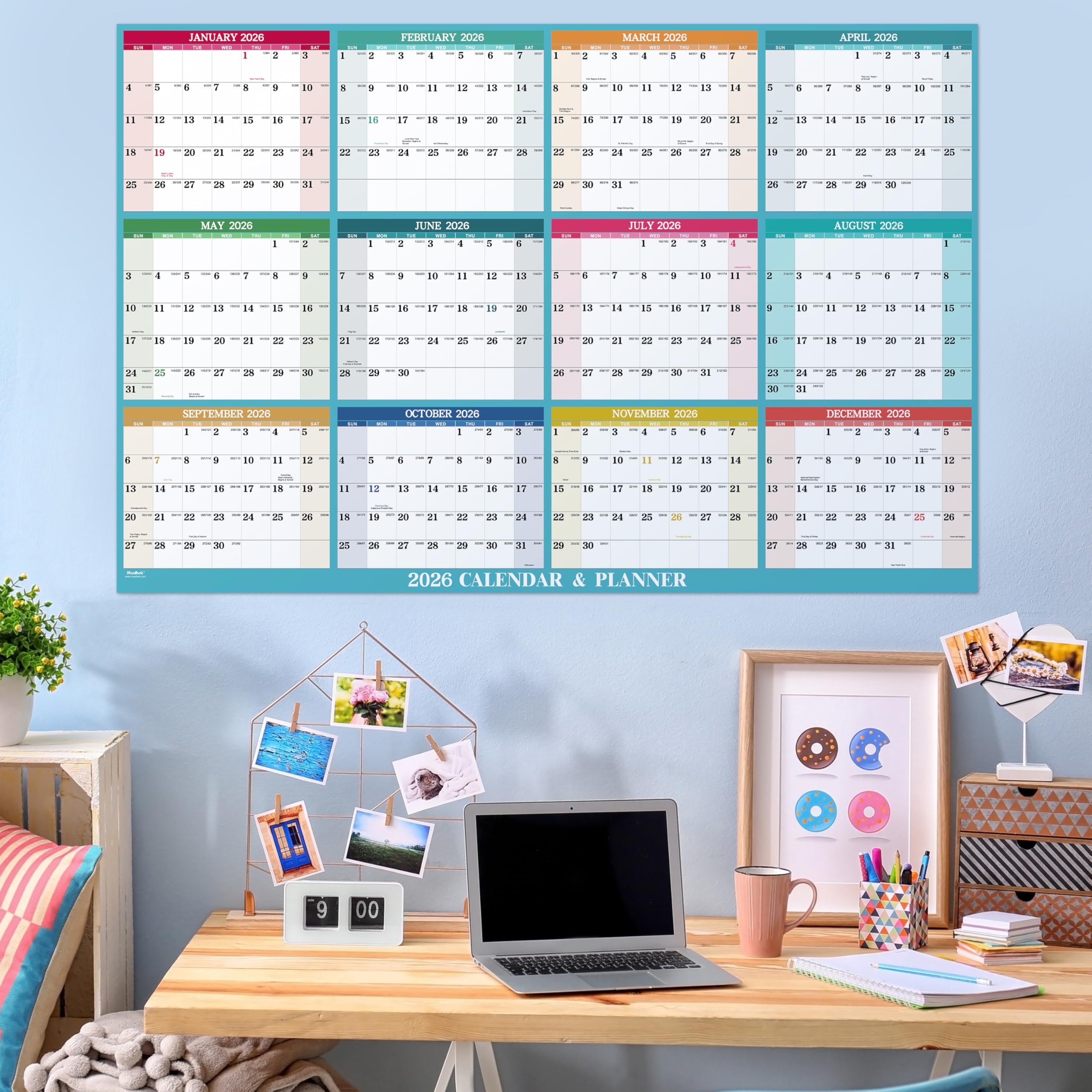 Amazon.com: 2026 Yearly Wall Calendar - Dry Erase Calendar