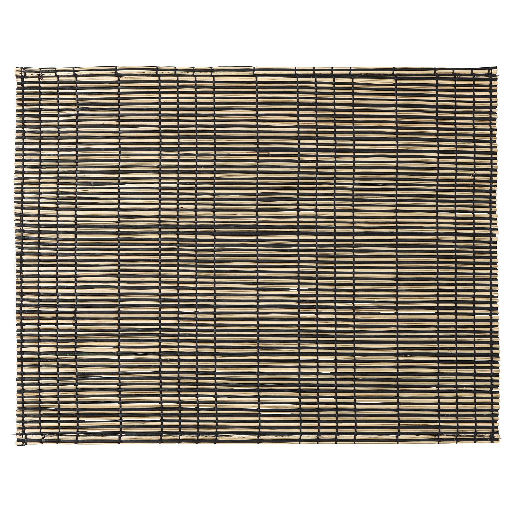 Ikea FULLFOLJA Place mat, Seagrass Natural, Black, 45x35 cm (18x14)
