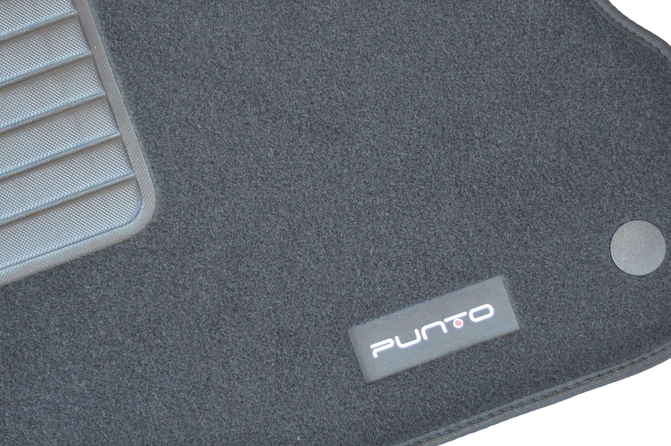 Tappetini Per Fiat Grande Punto, Con Logo Ricamato 1 o 2 Pin Di Sicurezza, Alta Qualità, Made In Italy.