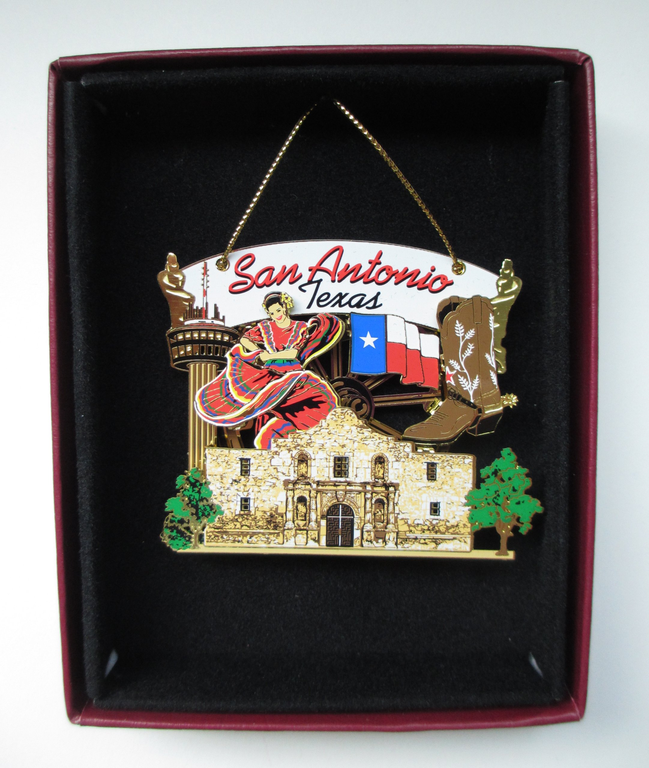 Amazon Com San Antonio Christmas Ornament Texas City State Souvenir Gift The Alamo Texas State Flag Outdoor Flags Patio Lawn Garden