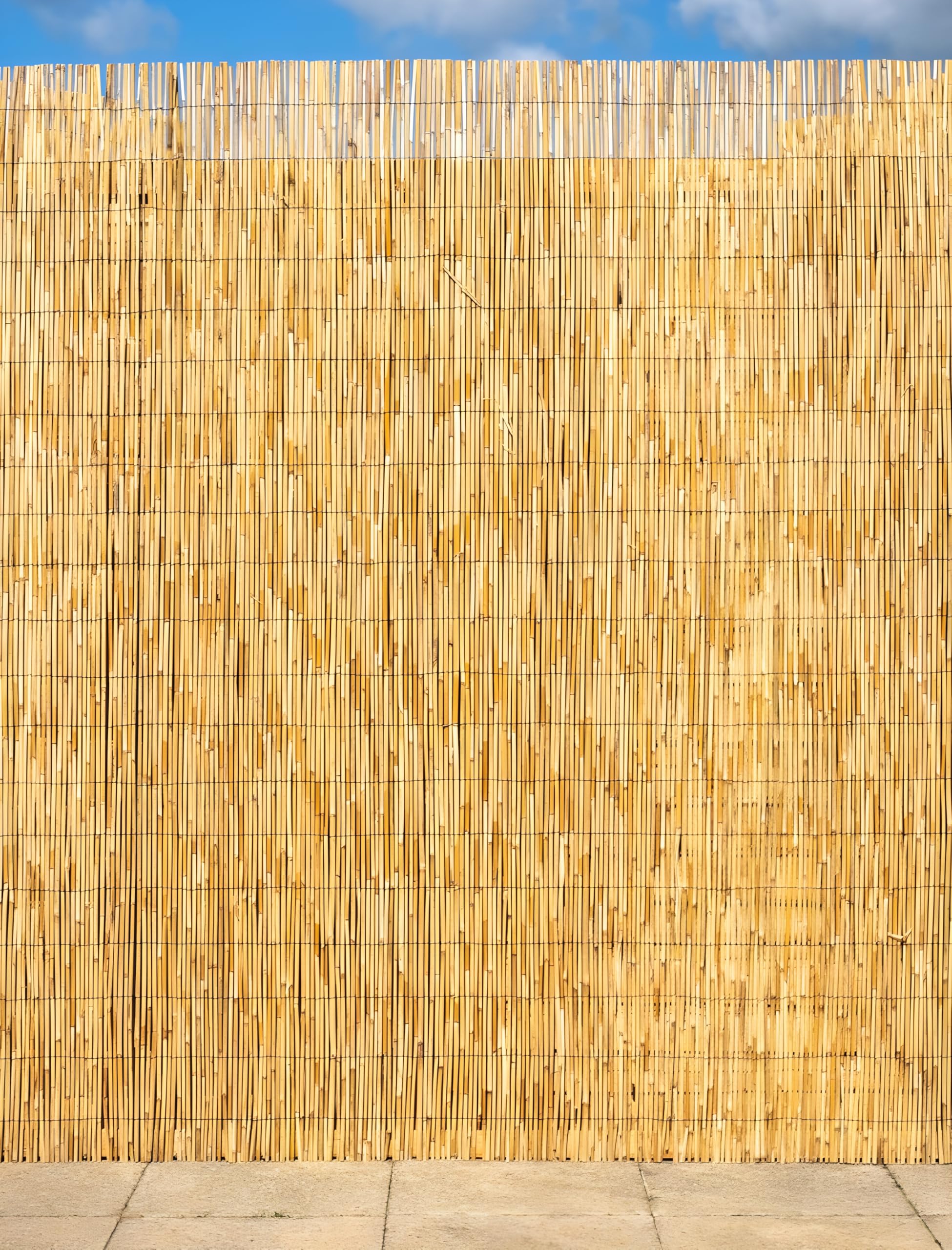Papillon Thick Reed Bamboo Style Natural Garden Fence Screening Roll Privacy 4m x 1.5m (13ft 1in x 5ft)