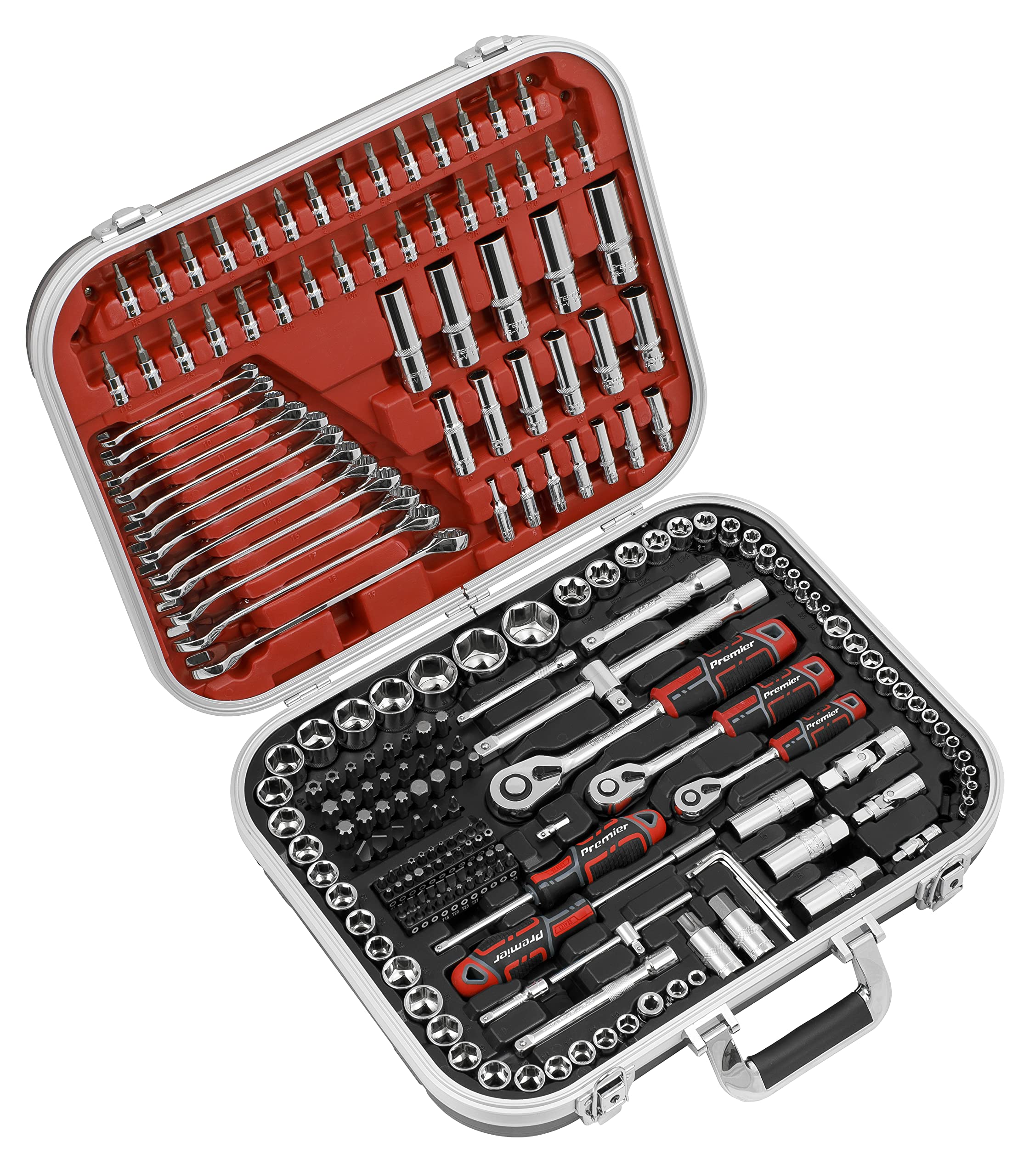 Sealey Women's Ak7982 Socket Set 216Pc 1/4In 3/8In & 1/2Insq Drive Walldrive®