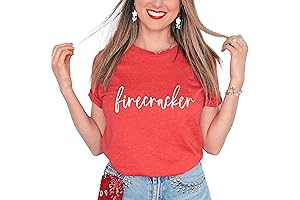 Women's Oversized Red T-shirt: Perfect for Fourth of July Festivities