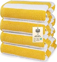 Vista 62 de Utopia Towels 4 Pack Cabana Stripe Beach Towel, 30 by 60 Inches, Oversized 100% Ring Spun Cotton Pool Towels, Highly Absorbent Quick Dry Bath Towels