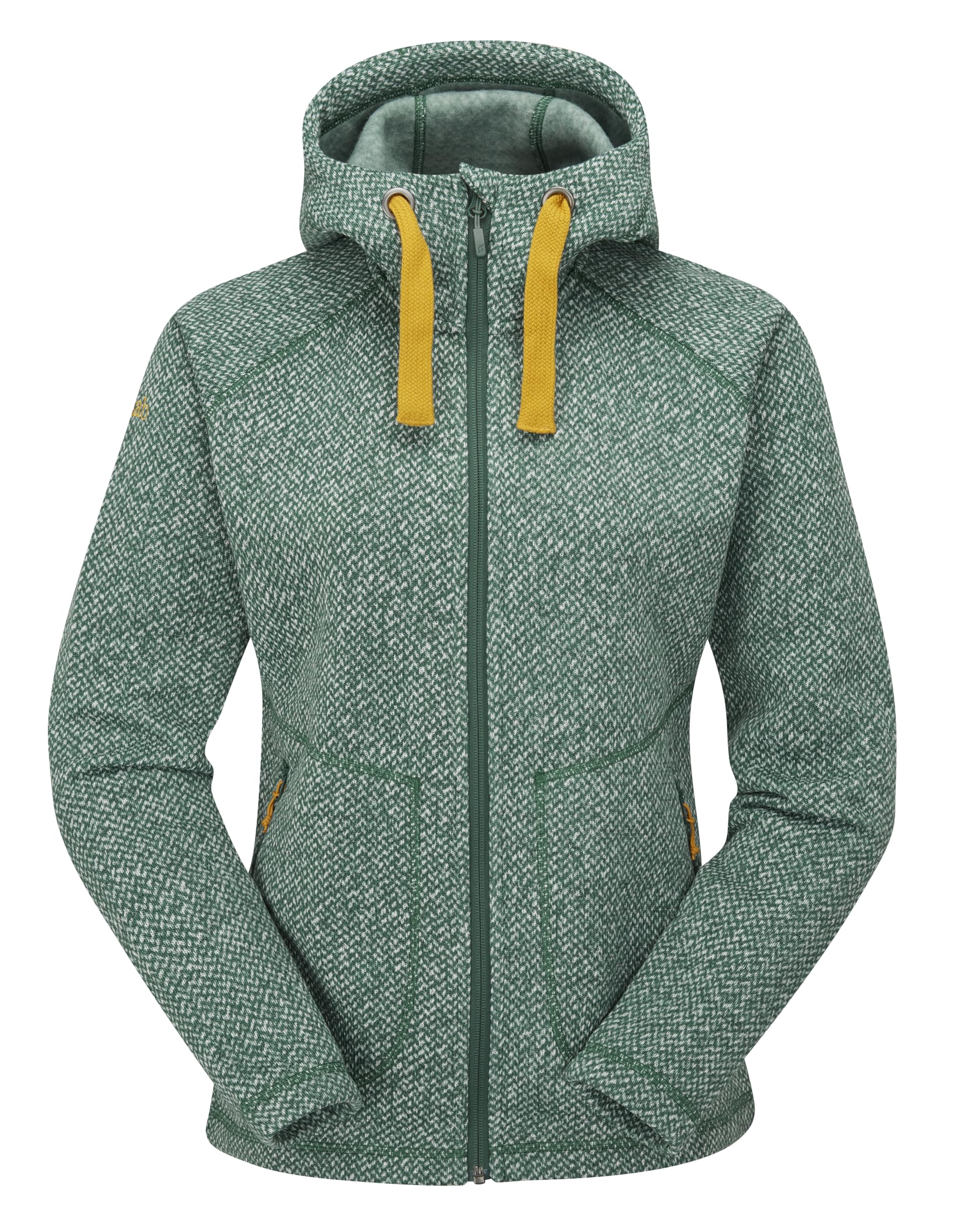 Rab Women's Green Slate Amy Hoody - Lightweight Hooded Fleece Sweatshirt - Large