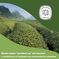 Vista 4 de FGO Polvo de té verde matcha orgánico, grado culinario japonés para cocinar, hornear o licuados, bolsa a granel, se puede volver a cerrar, de 16 oz