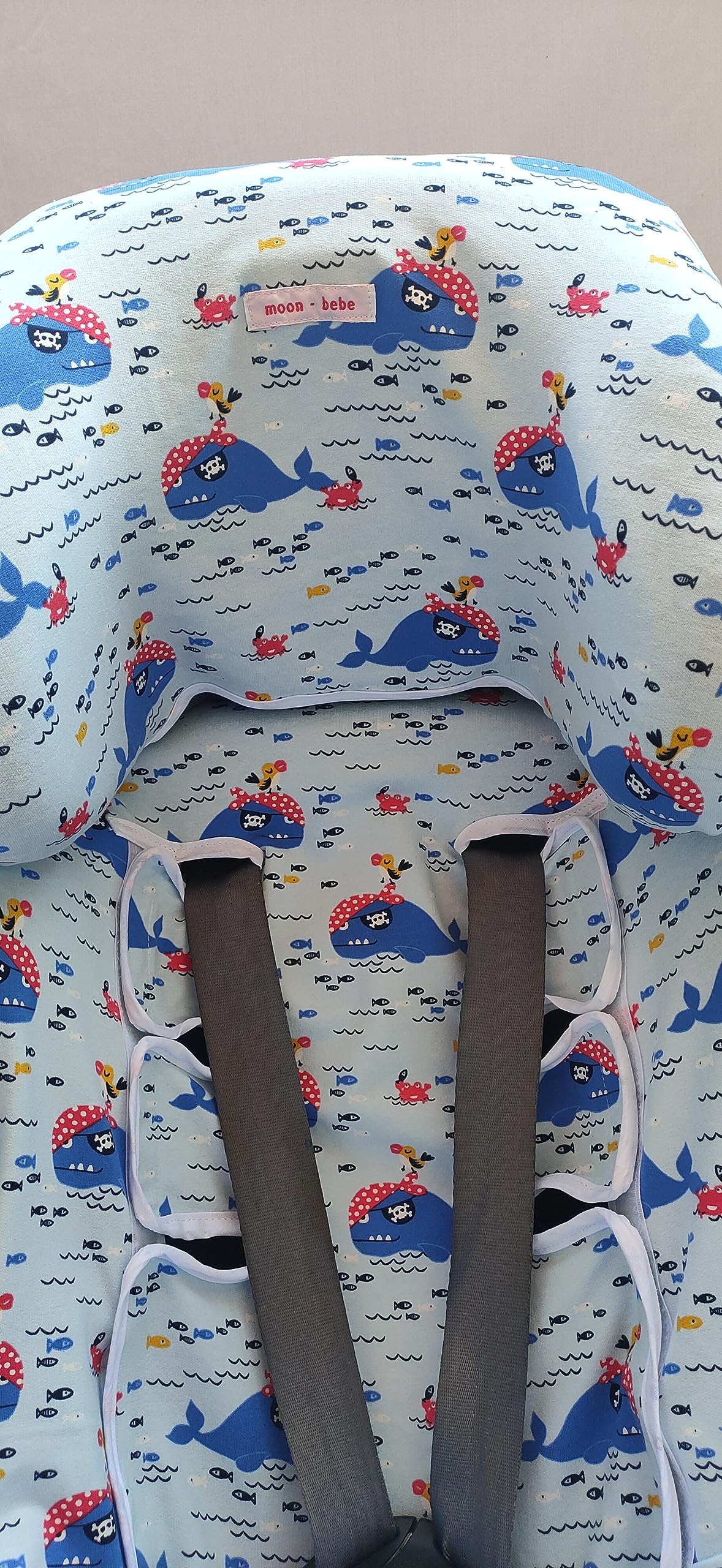 moon-bebe Funda Compatible con Silla de Coche Klippan Kiss 2 Y KLIPPAN Plus (Azul)