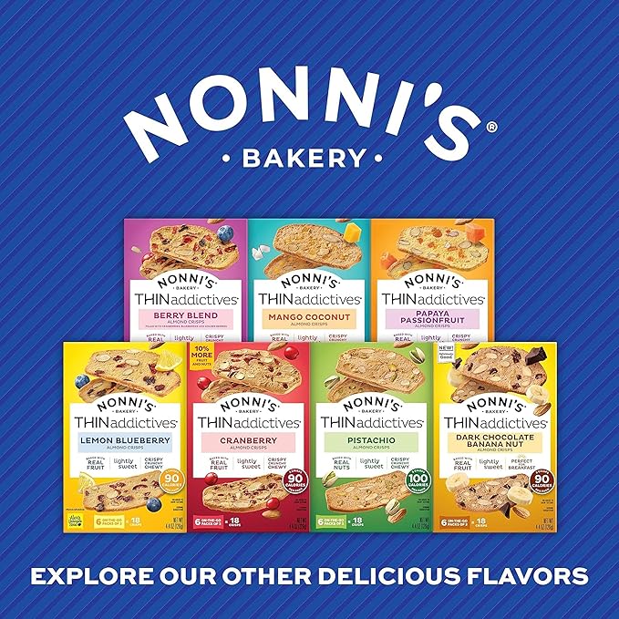 Galletas Nonni's THINaddictives Cranberry Almond 4.4 oz Paq 6 miniatura 7