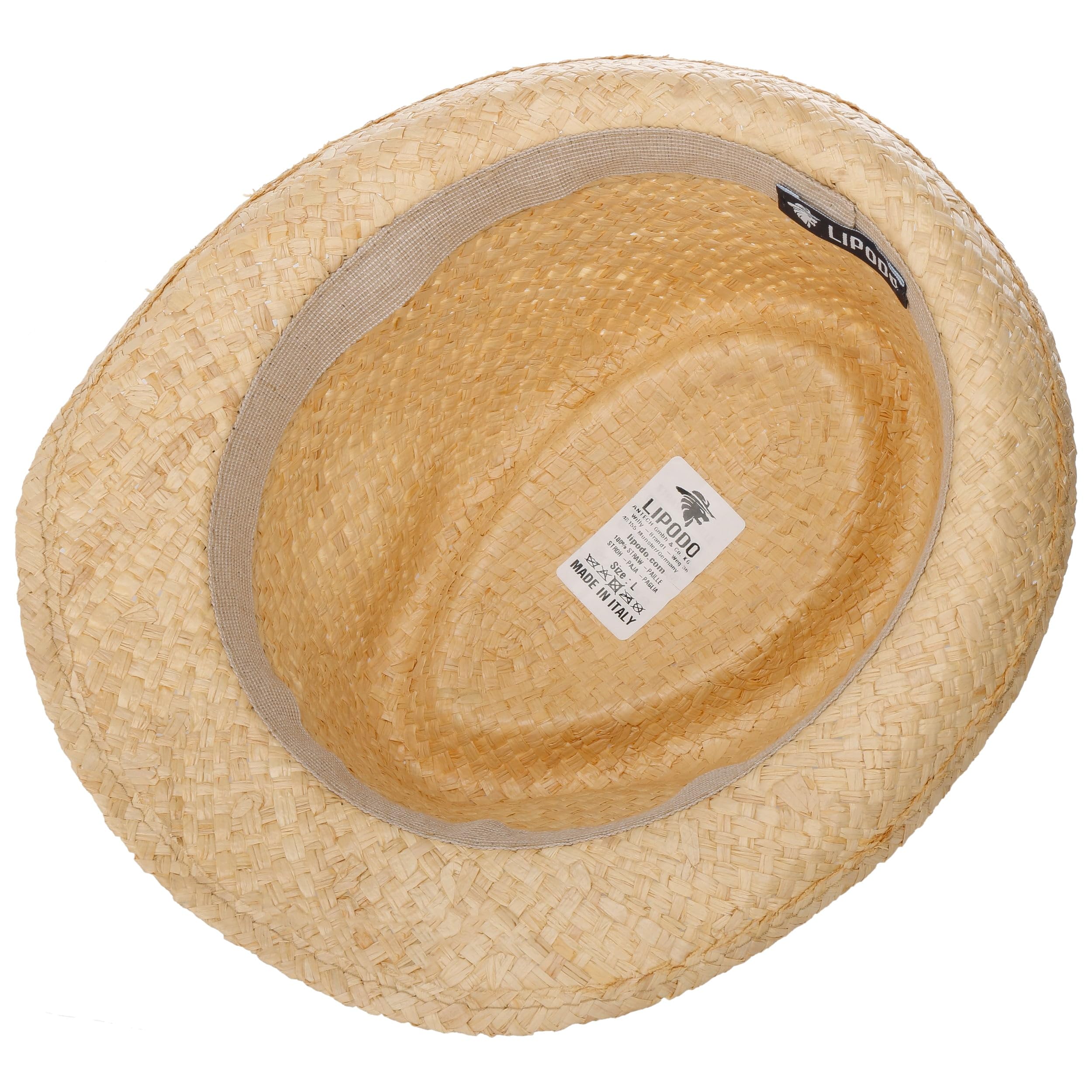 LIPODO Mantigo Sombrero Trilby de Paja Banda Grosgrain Unicolor Unisex Primavera Verano