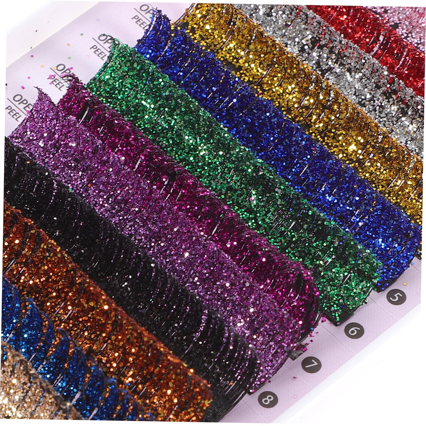 Baluue 18paia Lunghe Estensioni Di Ciglia Glitterate Colorate Da Ciglia Per Cosplay e Feste Sicure e Confortevoli Per Trucco e Spettacoli