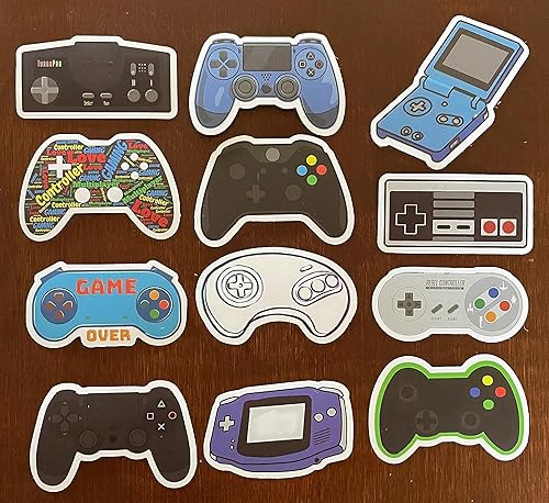 Miniatura 6 de Calcomanías de vinilo retro para controladores de videojuegos que no se repiten, 50 unidades, controlador de videojuegos, calcomanías de vinilo