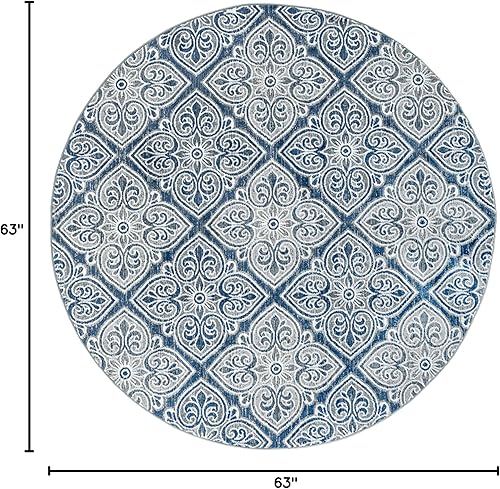 Miniatura 2 de Alfombra redonda moderna de 5.9 ft, alfombra de área interior, para sala de estar, comedor, dormitorio, cocina, entrada, contemporánea, alfombras