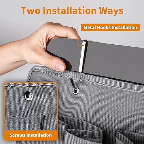Miniatura 7 de Bolsillos para zapatos de caravana, 6 bolsillos grandes, organizador de almacenamiento pesado con ganchos resistentes, bolsillos de almacenamiento